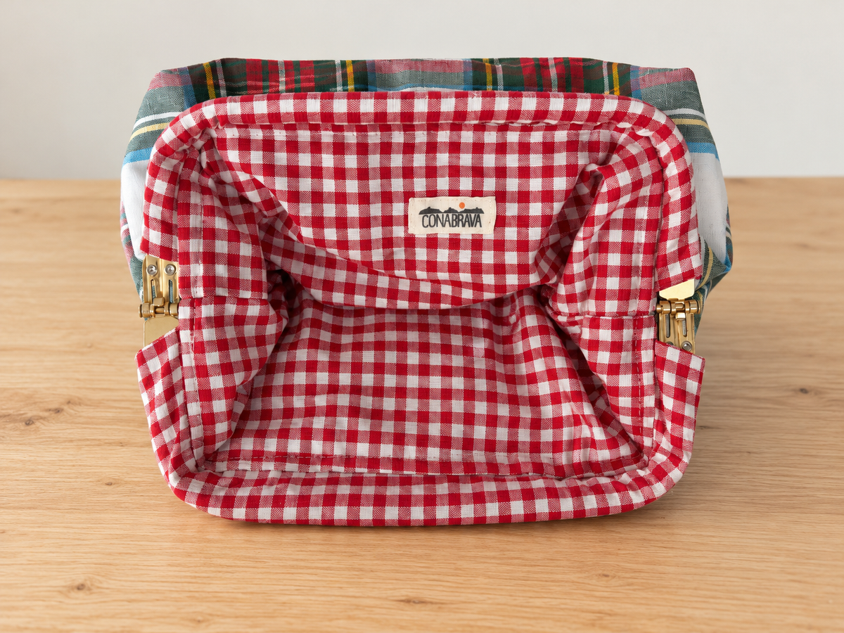 BOLSO CLACK BRAVO TARTÁN ROJO, VERDE Y BLANCO