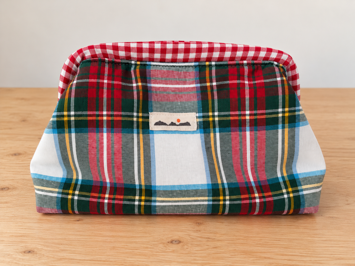 BOLSO CLACK BRAVO TARTÁN ROJO, VERDE Y BLANCO