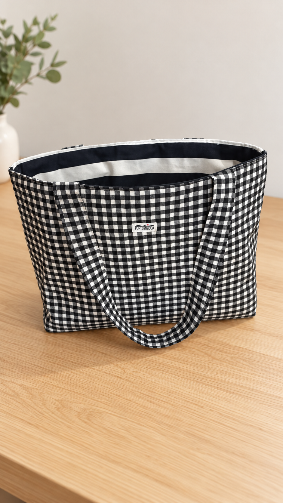 BOLSO PAYU VICHY NEGRO