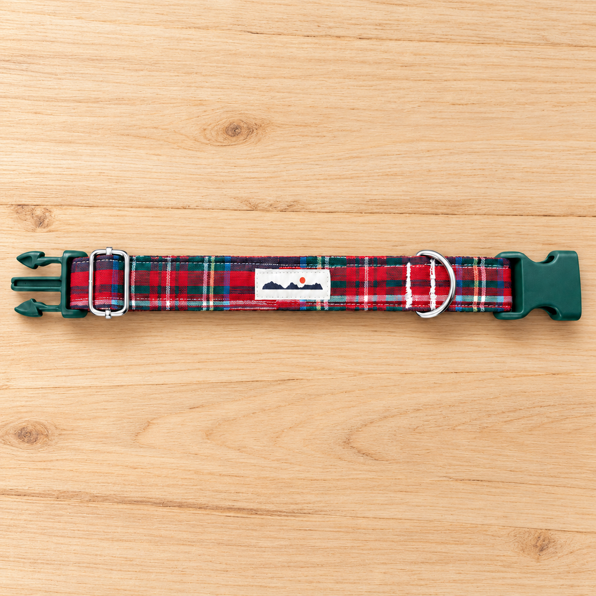COLLAR PARA PERROS TARTÁN ROJO Y VERDE